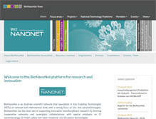Tablet Screenshot of bionanonet.at